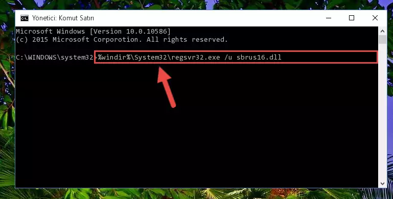 Sbrus16.dll kütüphanesi için Regedit (Windows Kayıt Defteri) üzerinde temiz kayıt oluşturma