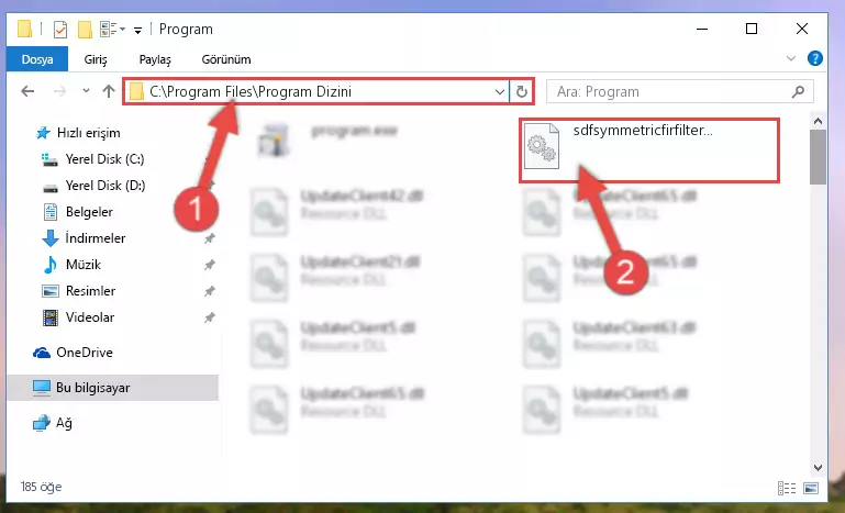 Sdfsymmetricfirfilter.dll dosyasının bozuk kaydını Windows Kayıt Defterinden kaldırma (64 Bit için)