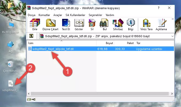 Uygulama ana klasörüne Sdspfilter2_fixpt_allpole_tdf.dll kütüphanesini kopyalama.