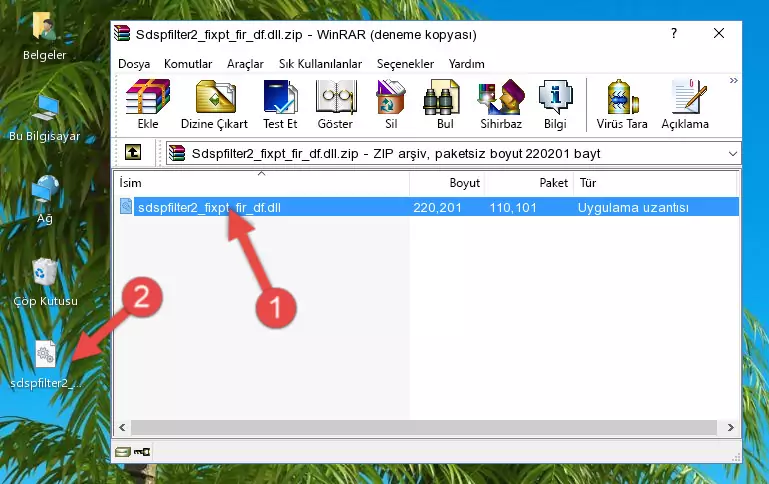 Program kurulum dizinine Sdspfilter2_fixpt_fir_df.dll dosyasını kopyalama.
