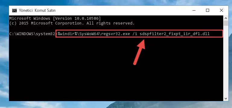 Sdspfilter2_fixpt_iir_df1.dll dosyasının kaydını sistemden kaldırma