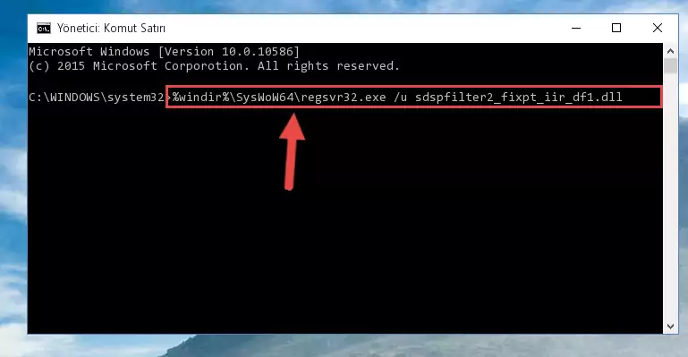 Sdspfilter2_fixpt_iir_df1.dll dosyasını sisteme tekrar kaydetme