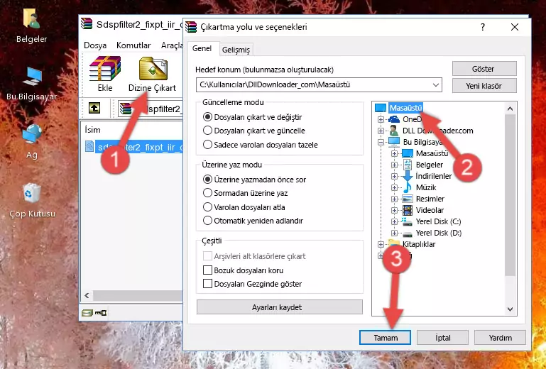 Sdspfilter2_fixpt_iir_df2.dll kütüphanesini Windows/System32 klasörüne yapıştırma