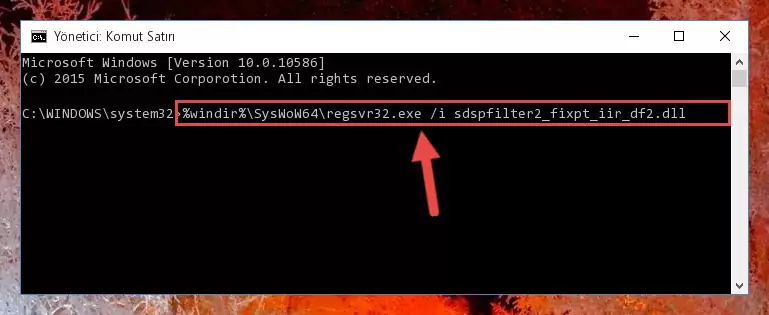 Sdspfilter2_fixpt_iir_df2.dll kütüphanesinin bozuk kaydını Windows Kayıt Defterinden kaldırma (64 Bit için)