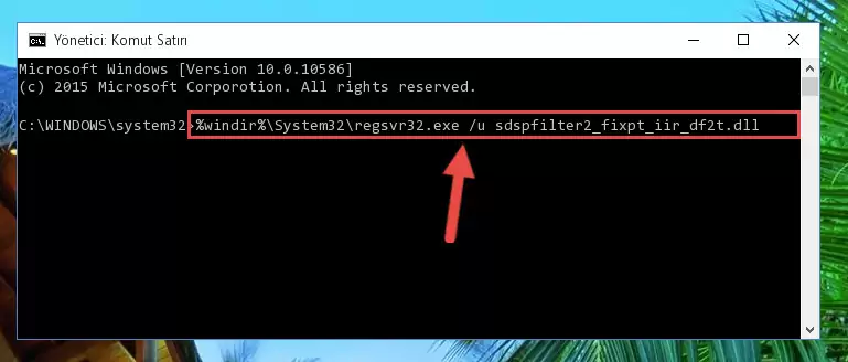 Sdspfilter2_fixpt_iir_df2t.dll dosyasını dışarı çıkarma