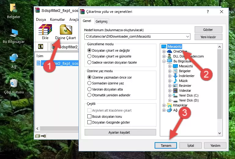 Sdspfilter2_fixpt_sos_df1.dll dosyasını Windows/System32 dizinine kopyalama