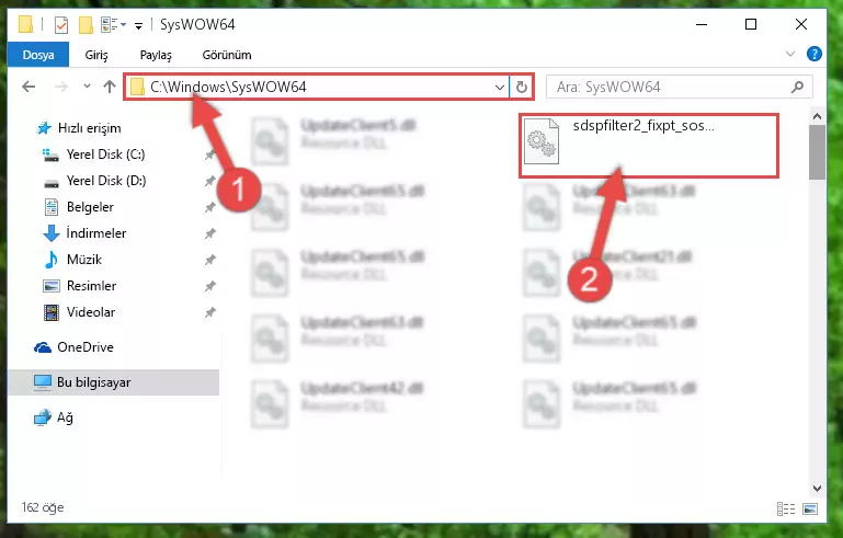 Sdspfilter2_fixpt_sos_df1.dll dosyasını masaüstüne çıkarma
