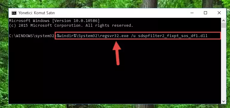 Sdspfilter2_fixpt_sos_df1.dll dosyası için Regedit (Windows Kayıt Defteri) üzerinde temiz kayıt oluşturma