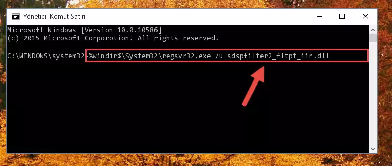Sdspfilter2_fltpt_iir.dll dosyasını .zip dosyası içinden çıkarma