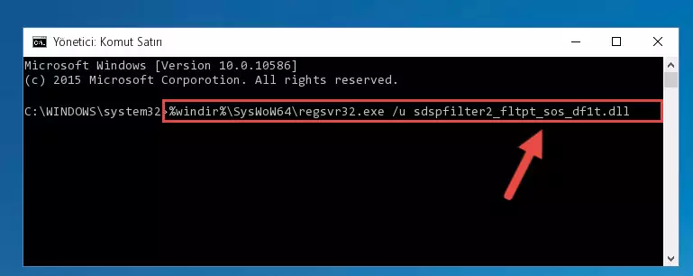 Sdspfilter2_fltpt_sos_df1t.dll kütüphanesi için Regedit (Windows Kayıt Defteri) üzerinde temiz kayıt oluşturma