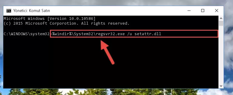 Setattr.dll dosyası için Regedit (Windows Kayıt Defteri) üzerinde temiz kayıt oluşturma