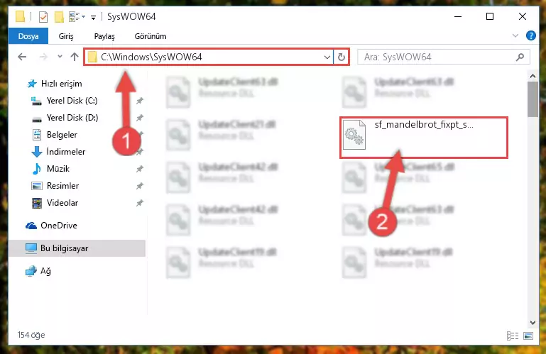 Sf_mandelbrot_fixpt_sfun.dll kütüphanesini Windows/sysWOW64 klasörüne yapıştırma