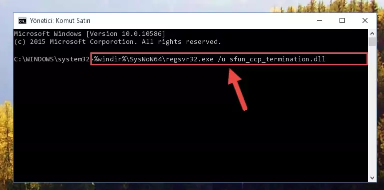 Sfun_ccp_termination.dll kütüphanesi için Windows Kayıt Defterinde yeni kayıt oluşturma