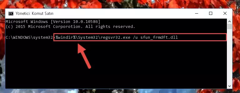 Sfun_frmdft.dll dosyası için Regedit (Windows Kayıt Defteri) üzerinde temiz kayıt oluşturma