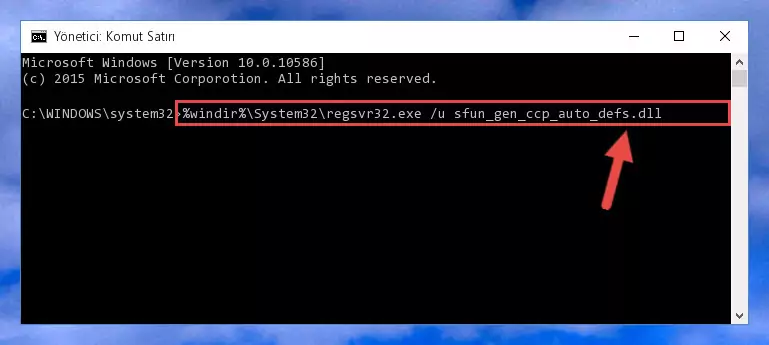 Sfun_gen_ccp_auto_defs.dll kütüphanesini dışarı çıkarma