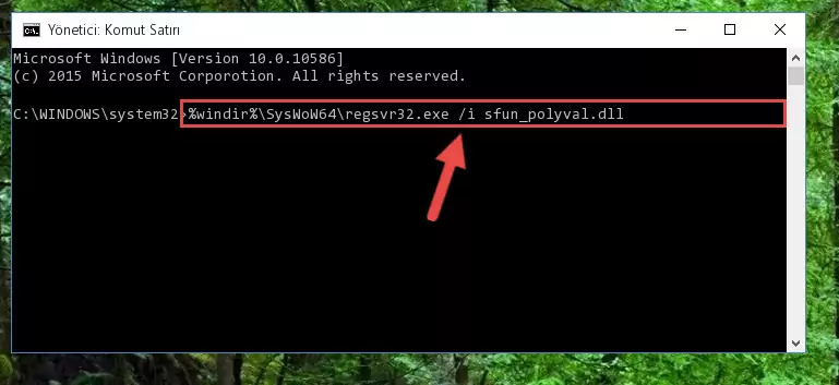 Sfun_polyval.dll dosyasının hasarlı kaydını sistemden kaldırma (64 Bit için)