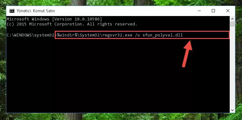 Sfun_polyval.dll dosyasını sisteme tekrar kaydetme