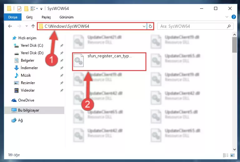 Sfun_register_can_types.dll dosyasını masaüstüne çıkarma