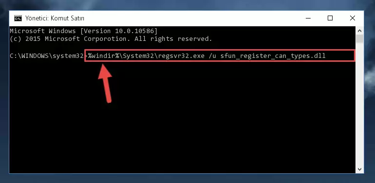 Sfun_register_can_types.dll dosyası için Windows Kayıt Defterinde yeni kayıt oluşturma