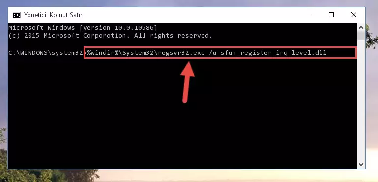 Sfun_register_irq_level.dll dosyası için Regedit (Windows Kayıt Defteri) üzerinde temiz kayıt oluşturma
