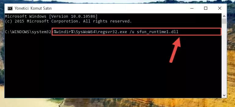 Sfun_runtime1.dll kütüphanesi için Windows Kayıt Defterinde yeni kayıt oluşturma