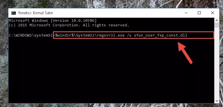 Sfun_user_fxp_const.dll dosyasını dışarı çıkarma