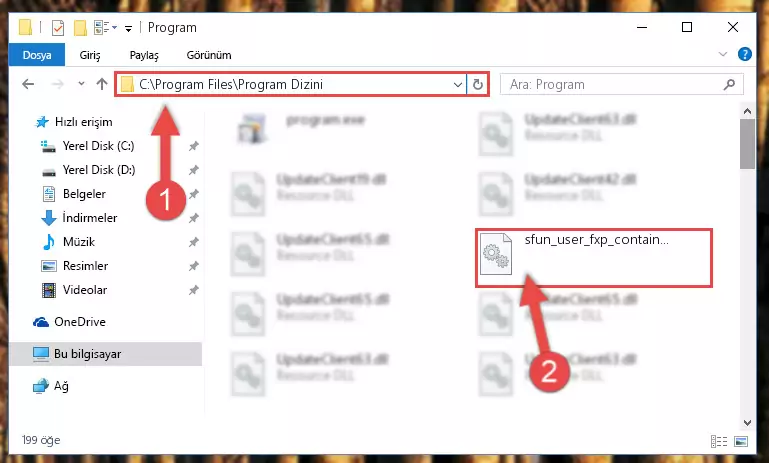 Sfun_user_fxp_containwordlenprobe.dll dosyasını seçme