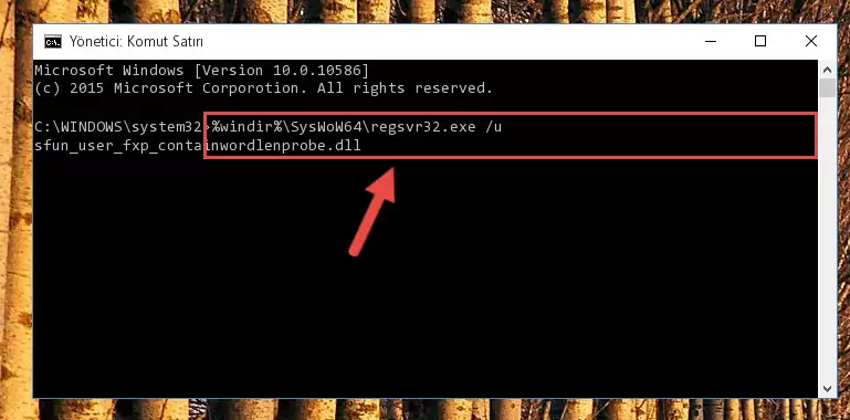 Sfun_user_fxp_containwordlenprobe.dll dosyası için temiz kayıt yaratma (64 Bit için)