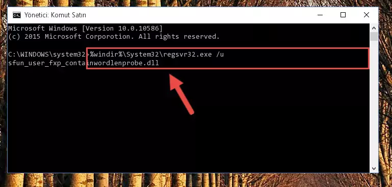Sfun_user_fxp_containwordlenprobe.dll dosyası için Regedit (Windows Kayıt Defteri) üzerinde temiz kayıt oluşturma