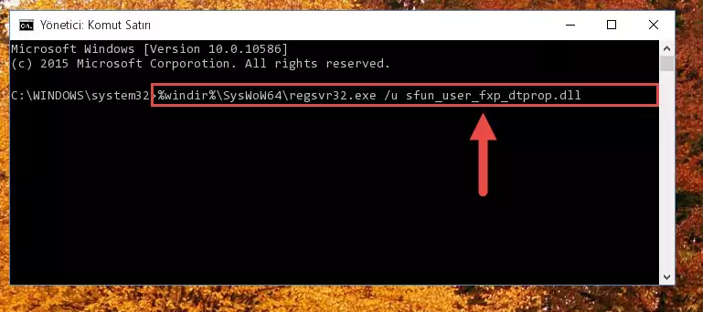 Sfun_user_fxp_dtprop.dll kütüphanesi için Windows Kayıt Defterinde yeni kayıt oluşturma
