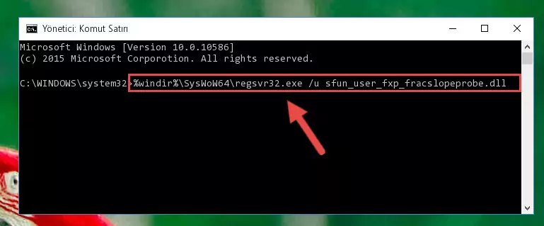 Sfun_user_fxp_fracslopeprobe.dll dosyası için Regedit (Windows Kayıt Defteri) üzerinde temiz kayıt oluşturma