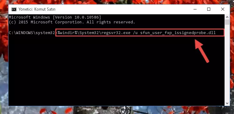 Sfun_user_fxp_issignedprobe.dll dosyasını dışarı çıkarma
