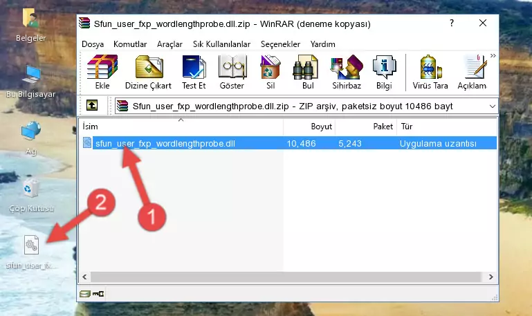 Uygulama ana klasörüne Sfun_user_fxp_wordlengthprobe.dll kütüphanesini kopyalama.