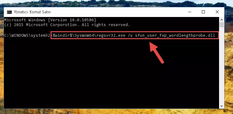 Sfun_user_fxp_wordlengthprobe.dll kütüphanesini sisteme tekrar kaydetme