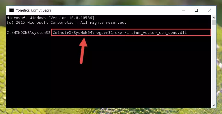 Sfun_vector_can_send.dll kütüphanesinin kaydını sistemden kaldırma
