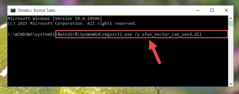Sfun_vector_can_send.dll kütüphanesi için yeni kayıt oluşturma