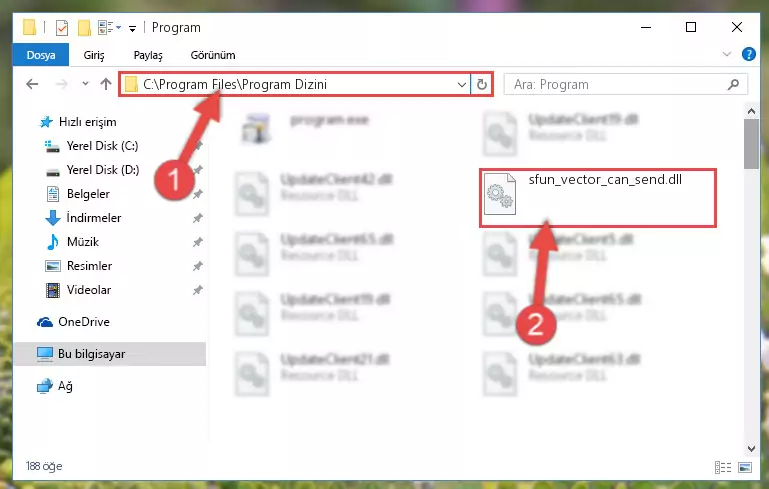 Sfun_vector_can_send.dll kütüphanesinin bozuk kaydını Windows Kayıt Defterinden kaldırma (64 Bit için)