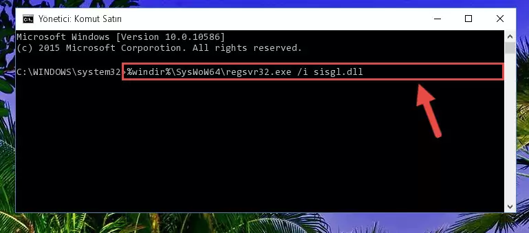 Sisgl.dll kütüphanesinin bozuk kaydını Kayıt Defterinden kaldırma (64 Bit için)