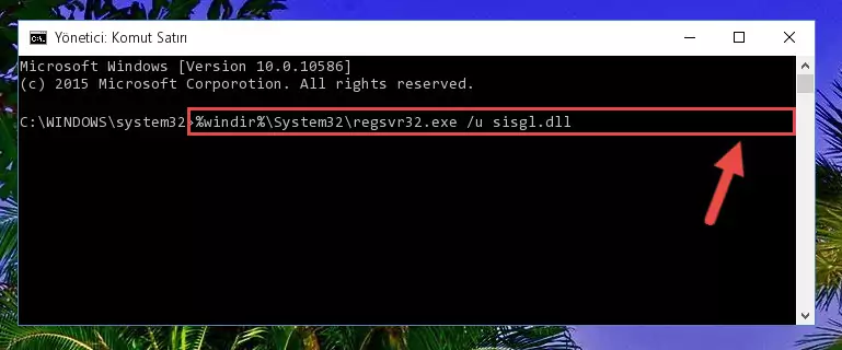 Sisgl.dll kütüphanesi için Regedit (Windows Kayıt Defteri) üzerinde temiz kayıt oluşturma