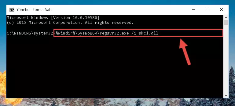Skcl.dll kütüphanesinin bozuk kaydını Windows Kayıt Defterinden kaldırma (64 Bit için)
