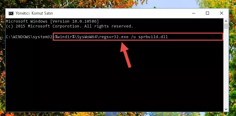 Sprbuild.dll kütüphanesi için temiz kayıt oluşturma (64 Bit için)