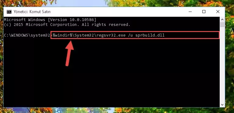Sprbuild.dll kütüphanesi için Regedit (Windows Kayıt Defteri) üzerinde temiz kayıt oluşturma