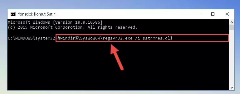 Sstrmres.dll dosyasının bozuk kaydını Windows Kayıt Defterinden kaldırma (64 Bit için)