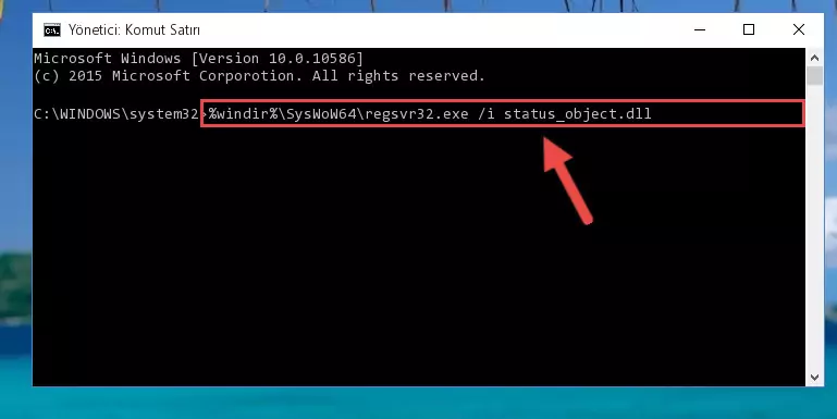 Status_object.dll dosyasının Windows Kayıt Defteri üzerindeki sorunlu kaydını temizleme