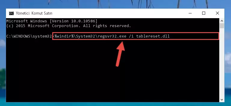 Tablereset.dll kütüphanesinin Windows Kayıt Defterindeki sorunlu kaydını silme