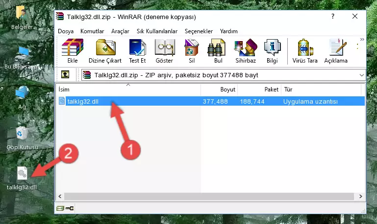Talklg32.dll dosyasını programın kurulum dizinine kopyalama