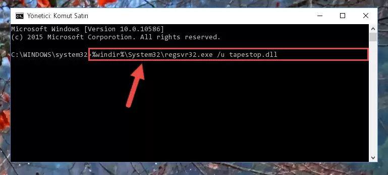 Tapestop.dll dosyası için Windows Kayıt Defterinde yeni kayıt oluşturma