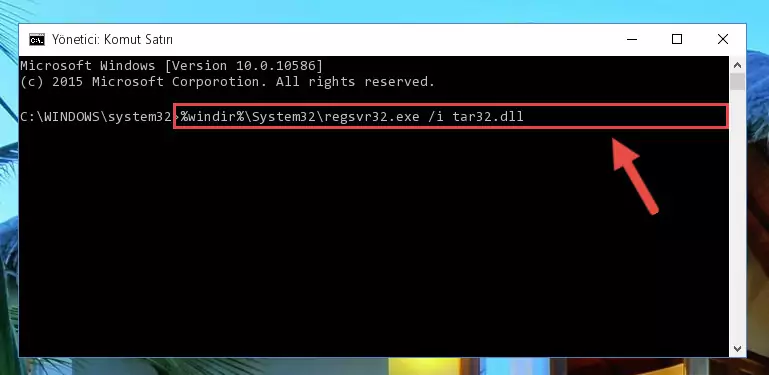 Tar32.dll kütüphanesinin kaydını sistemden kaldırma
