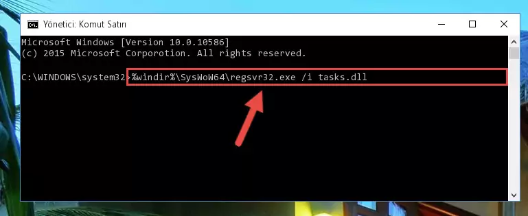 Tasks.dll kütüphanesinin hasarlı kaydını sistemden kaldırma (64 Bit için)