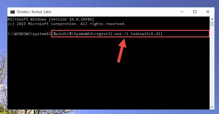Taskswitch.dll kütüphanesinin bozuk kaydını Windows Kayıt Defterinden kaldırma (64 Bit için)